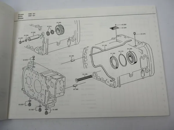 Original ZF Ecosplit 16 S 130 Getriebe Ersatzteilliste DAF Spare Parts List 3/91