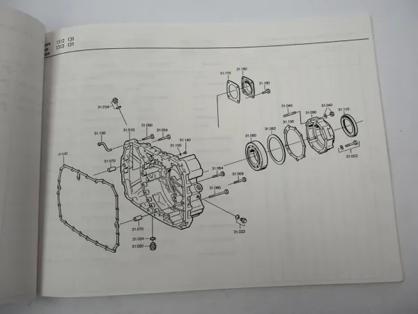 Original ZF Ecosplit 16 S 220 Getriebe Ersatzteilliste DAF Parts List 01/1990