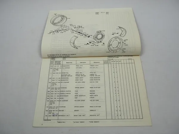 Original ZF RN-7000 Radkopf Ersatzteilliste Krupp Spare Parts List 04/1991