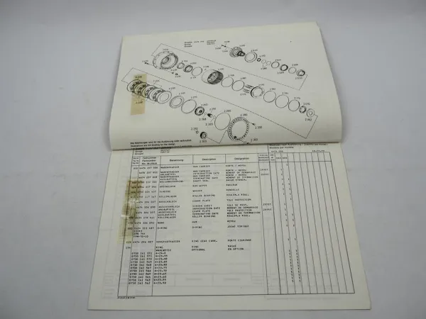Original ZF RP-411 Radkopf Ersatzteilliste O&K Faun Parts List 05/1988