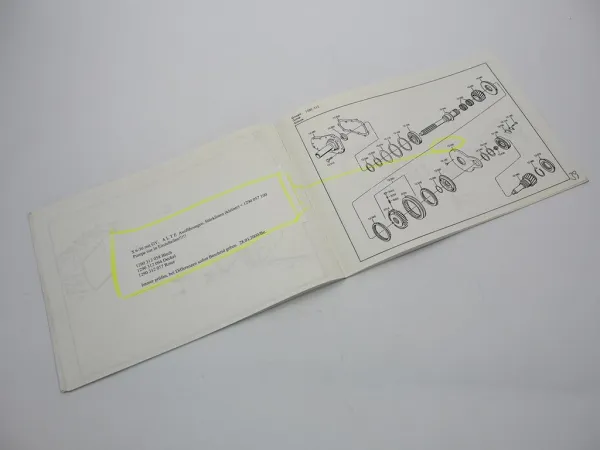 Original ZF S 6-36 Synchroma Getriebe Ersatzteilliste DAF Spare Parts List 10/87