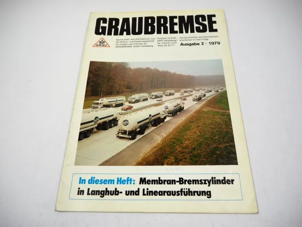 Originale Werkszeitschrift Graubremse Membran-Bremszylinder Ausgabe 2 von 1979