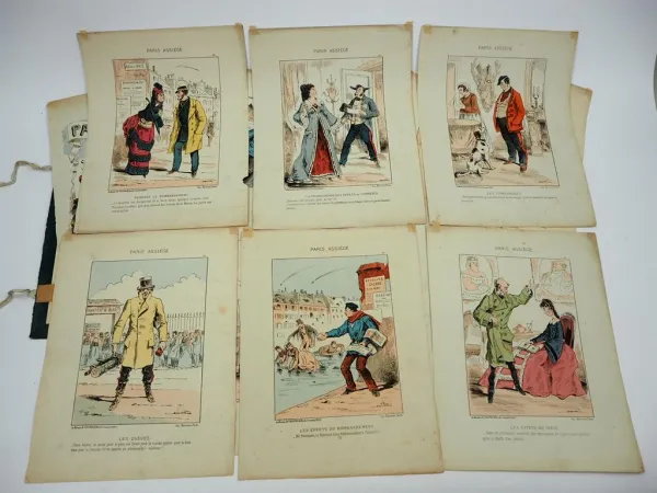 Paris Assiege Scenes de la vie Parisienne Dranere Bildtafeln ca. 1871 unvollst.