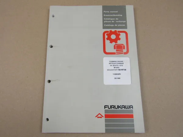 Parts List Cummins B 5,9-C Engine for Furukawa W 738 Ersatzteilliste 1998