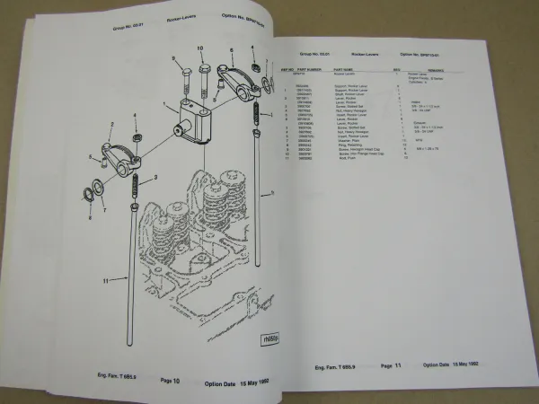 Parts List Cummins B 5,9-C Engine for Furukawa W 738 Ersatzteilliste 1998