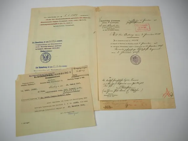 Patent Urkunde Macholl Cognac München Kaiserliches Patentamt 1897/1926