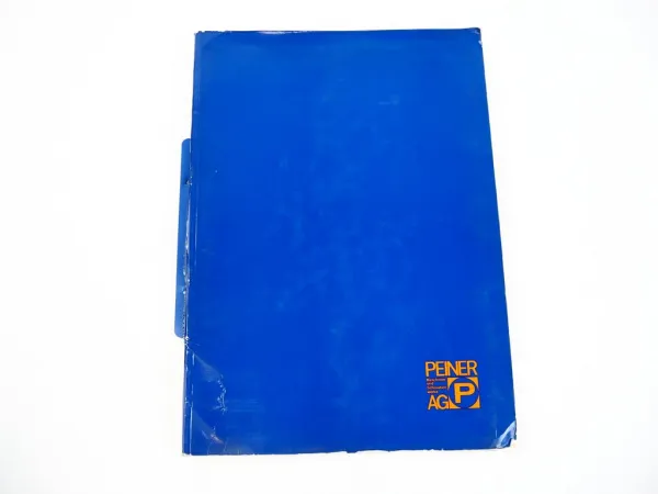 Peiner SK 120 Turmdrehkran Betriebsanleitung 1979