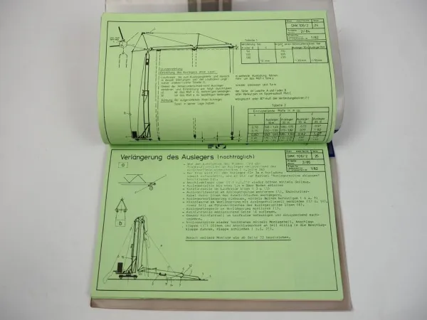 Peiner SMK 106/2 Teleskop Turmdrehkran Betriebsanweisung 1986