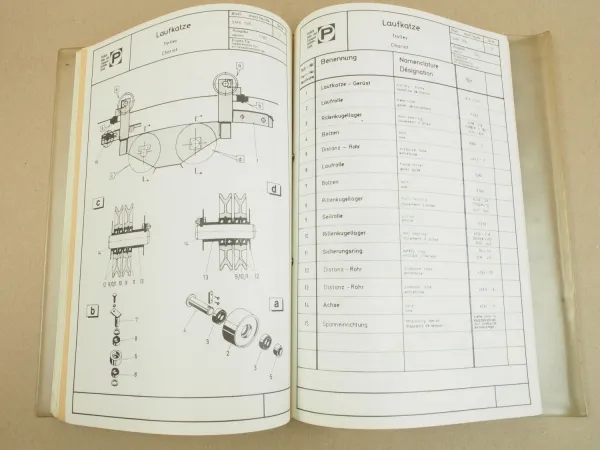 Peiner SMK 108 Turmdrehkran Betriebsanweisung Ersatzteilkatalog 1980