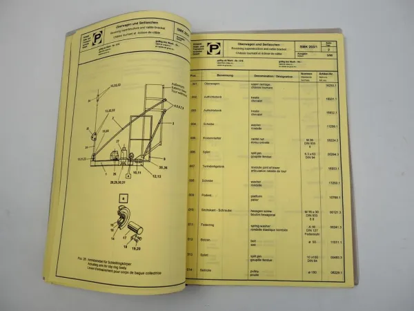 Peiner SMK 203/1 Turmdrehkran Ersatzteilliste 1995