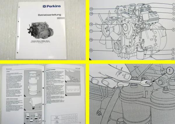 Perkins 1000 Serie AJ - AS und YG - YK 4 6 Zyl. Dieselmotor Betriebsanleitung