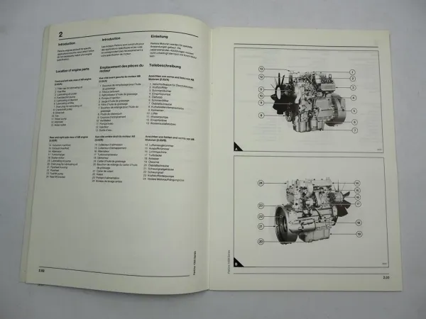Perkins 1000er Serie 4 und 6 Zylinder Dieselmotor Betriebsanleitung 1996