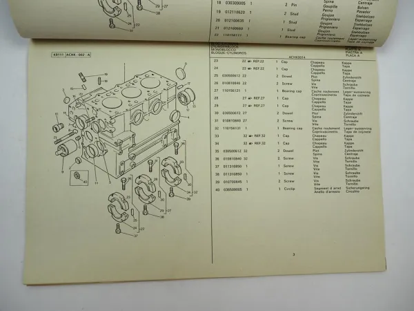 Perkins 103-10 KD80507 Motor für Atlas 404 Minibagger Ersatzteilliste Parts List