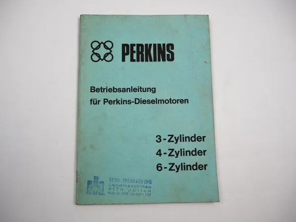 Perkins 3 4 6 Zylinder Dieselmotor Betriebsanleitung Bedienungsanleitung