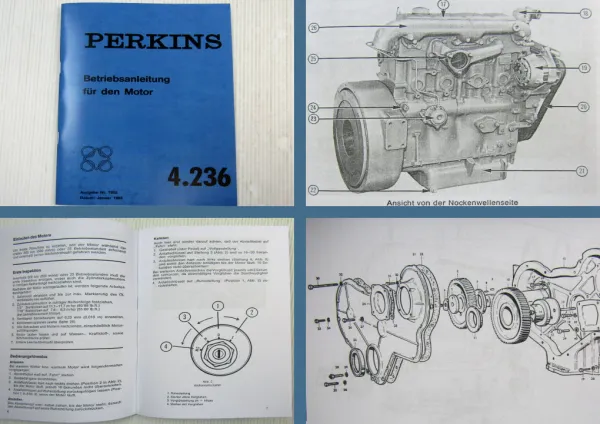 Perkins 4.236 Dieselmotor Betriebsanleitung 1968