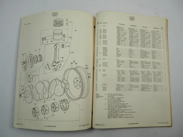Perkins 4.99 A Motor Ersatzteilliste für Claas Landmaschinen Parts Book 1969