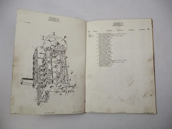 Perkins 6.354 Diesel Motor Ersatzteilliste für Claas Mähdrescher 1966