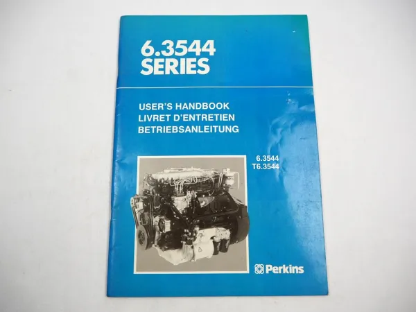 Perkins 6.3544 T6.3544 Dieselmotor 6 Zylinder Betriebsanleitung Wartung 1989