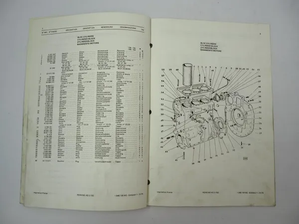Perkins AD3.152 Motor für Massey Ferguson MF 135 140 148 152 Ersatzteilliste