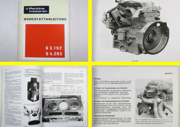 Perkins G3.152 G4.203 Werkstatthandbuch Reparaturhandbuch Werkstattanleitung