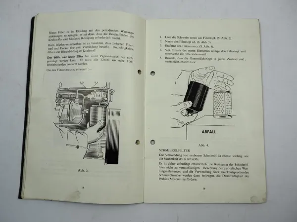 Perkins P3.144 3B152 Dieselmotor Bedienungsanleitung Wartung 1962
