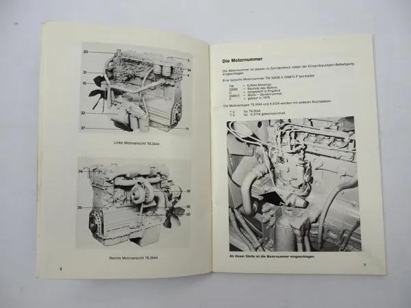 Perkins T6.3544 6.3544 6.3724 Dieselmotor Betriebsanleitung Ersatzteilliste 1980