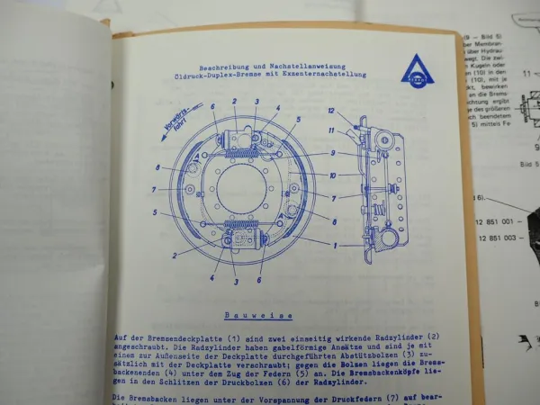 Perrot Bremsen für Nutzfahrzeuge Baumaschinen Stapler technische Beschreibung