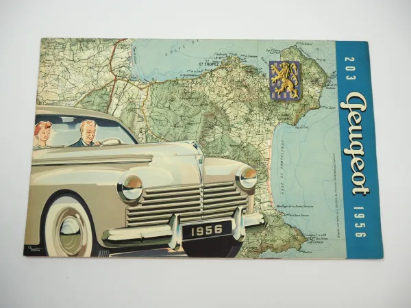 Peugeot 203 Berline Cabrio Limousine Prospekt Brochure 1956