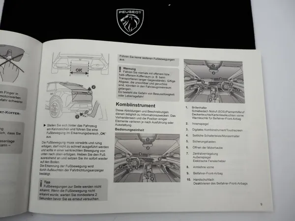 Peugeot 3008 5008 /e Betriebsanleitung Kurzanleitung 9/2025 Bordmappe deutsch