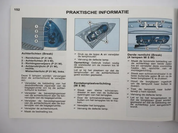 Peugeot 307 & Break Instructieboekje 2004 gebruiksaanwijzing Handleiding