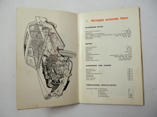 Peugeot 404 1,6l Benzinmotor Betriebsanleitung Bedienung 1967