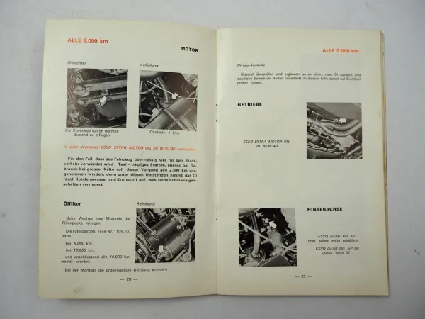 Peugeot 404 1,6l Benzinmotor Betriebsanleitung Bedienung 1967