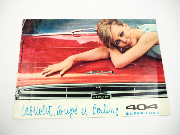 Peugeot 404 Super Luxe Limousine Cope Cabrio Prospekt 1966