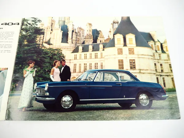 Peugeot 404 Super Luxe Limousine Cope Cabrio Prospekt 1966
