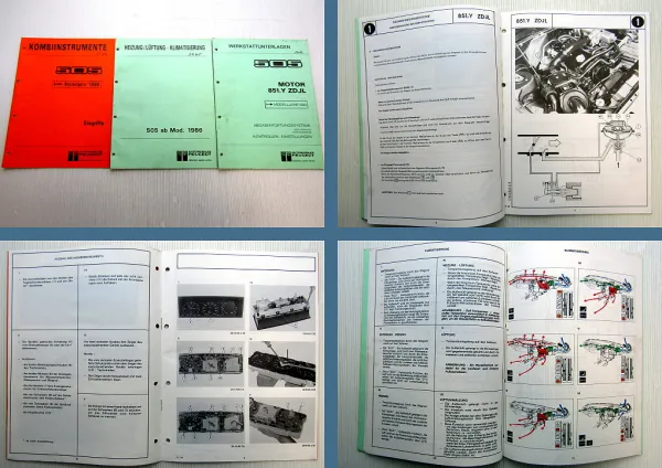 Peugeot 505 GTI Motor 851.Y ZDJL Heizung Kombiinstrument Werkstatthandbuch