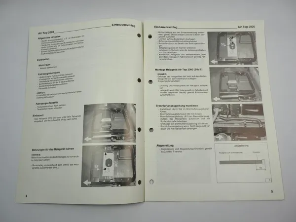 Peugeot 806 Fiat Citroen Lancia Z Einbauanleitung Webasto Air Top 2000 Heizung