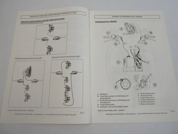 Peugeot ABS PBS für z.B. Elystar Motorroller Technische Schulung 2002