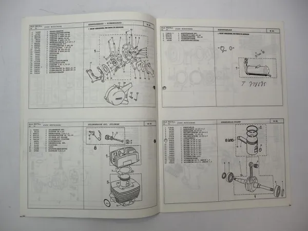 Peugeot MTC SP3A VOGSA2 VOGTA2 Mofa Werkstatthandbuch Ersatzteilliste 1993