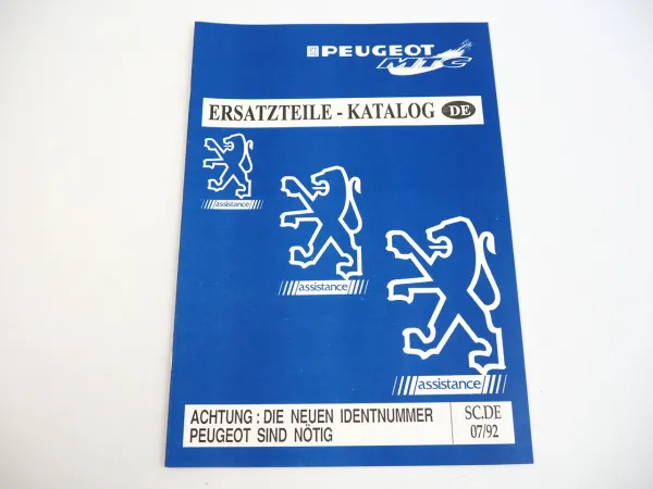 Peugeot SC Motorroller Ersatzteilliste Ersatzteilkatalog 1992