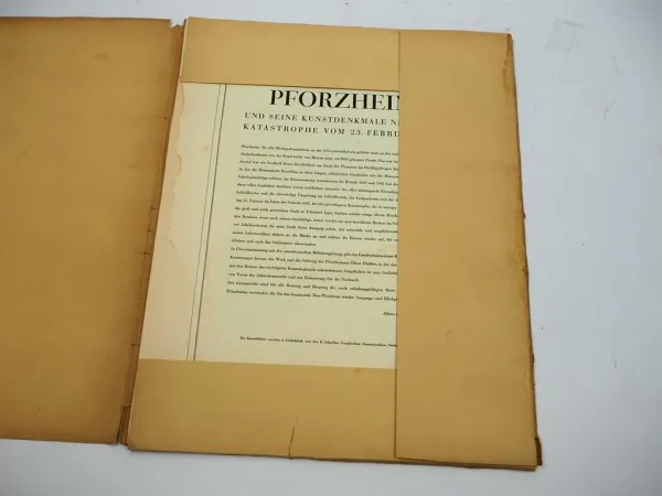 Pforzheim nach der Katastrophe 1945 Mappe mit 20 Kunstblätter von Oskar Elsässer