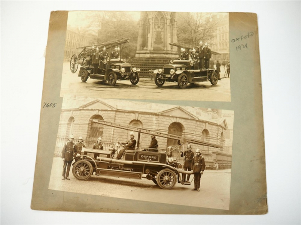 Photo fire engine car MERRYWEATHER London Oxford V.F.B. 1921 Foto Feuerwehr