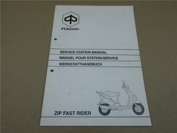 Piaggio Zip Fast Rider Werkstatthandbuch Zusatz 1994 Reparaturanleitung
