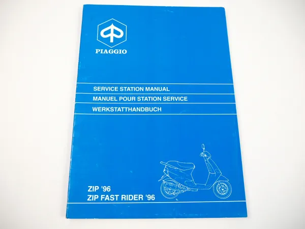 Piaggio Zip1996 und Zip Fast Rider Modell 1996 Werkstatthandbuch Nachtrag