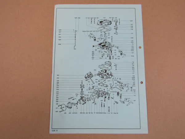 Pierburg 35/40 INAT Ersatzteilliste Normaleinstellung Opel Admiral 2,8l S Autom.