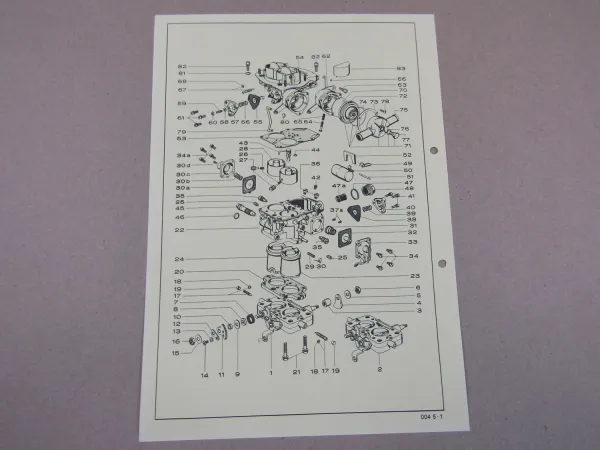 Pierburg 35 EEIT Ersatzteilliste Normaleinstellung Ford Capri II Taunus 2,3l HC