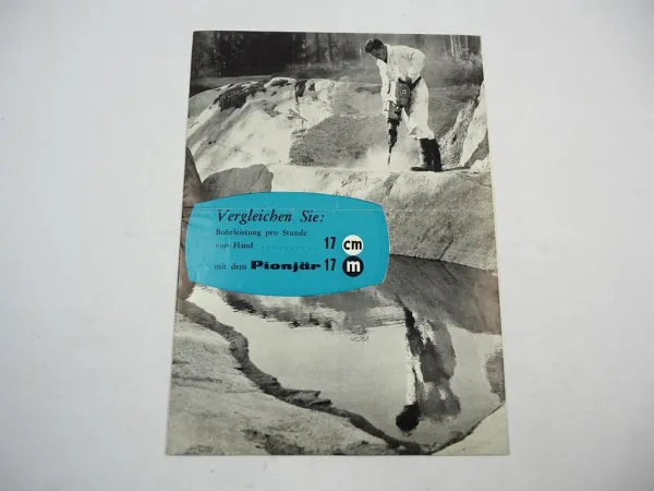 Pionjär BRH50 Bohrhammer Prospekt Schweden 1959