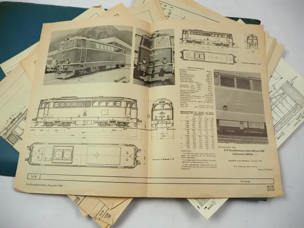 Pläne Blätter Die Modelleisenbahn ca. 60 Stück 1960er Jahre Züge Signale Anlagen