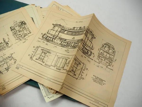 Pläne Blätter Die Modelleisenbahn ca. 60 Stück 1960er Jahre Züge Signale Anlagen