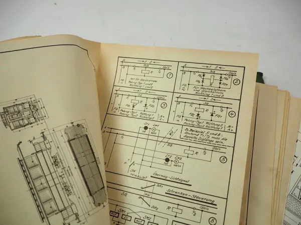 Pläne Blätter Die Modelleisenbahn ca. 60 Stück 1960er Jahre Züge Signale Anlagen