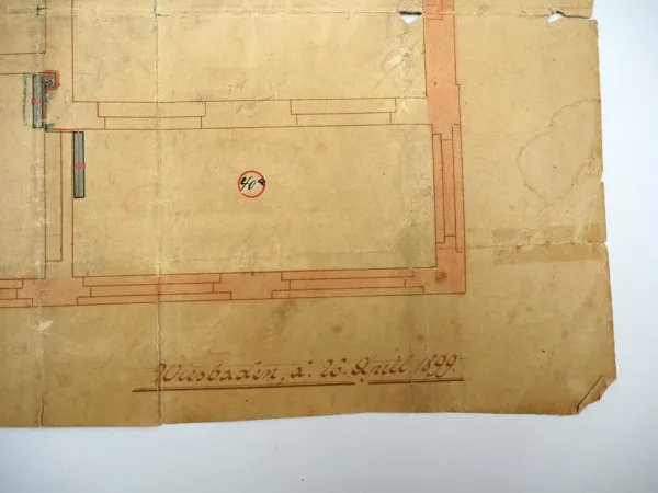 Plan Heizungsanlage 1899 Villa Felix Braidt Wiesbaden Maschinenfabrik Philippi